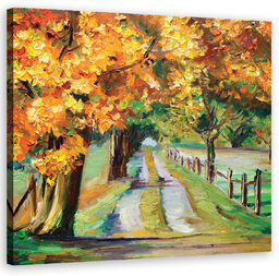 Obraz na płótnie, Krajobrazy - Pomarańczowy 30x30