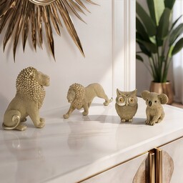 Eurofirany Figurka dekoracyjna Eldo 1 15x9x19 Lew srebrna