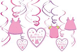 Amscan 671489 dekoracyjny spiralny shower with Love, Girl,