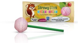 Zdrowy Lizak Mniam-Mniam smak truskawkowy 1 sztuka