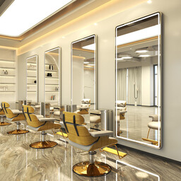 Konsola konsoleta fryzjerska barberska kosmetyczna lustro LED rama