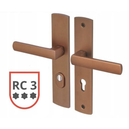 Klamka zewnętrzna Antywłamaniowa RC3 Exit Patyna rozstaw 72mm