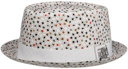 Kapelusz Bawełniany Cards Pork Pie by Lierys, biały,