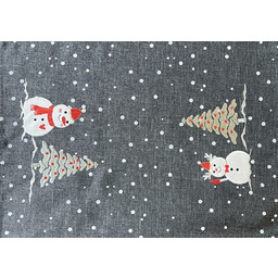 Serwetka świąteczna zdobiona haftem w bałwanki OS-314-A