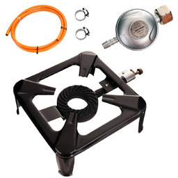 Taboret gazowy 40x40cm Palnik Żeliwny 8,8 kW Wąż