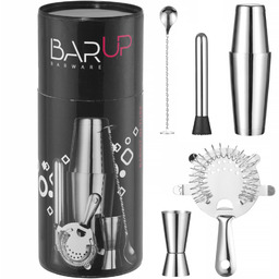 Zestaw barmański w tubie shaker jigger sitko muddler