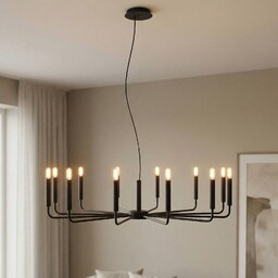 Żyrandol ORTO B Nowodvorski Lighting, czarny, salon /
