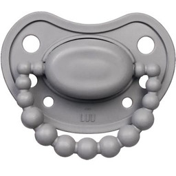 Luu Kids Smoczek silikonowy pozycjonujący 3-6m+ Lovely gray