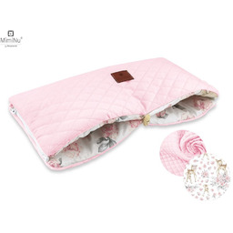 Mufka Do Wózka Velvet Pikowany Róż + Słodka