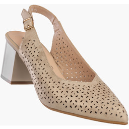 Czółenka Damskie Ekoskóra Buty Na Słupku Ażurowe Eleganckie