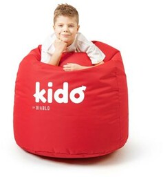 Diablo Chairs KIDO Tkanina Czerwony Pufa dla dzieci