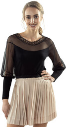 Eldar Bluzka Brena Z Bufiastymi Rękawami Czarna S