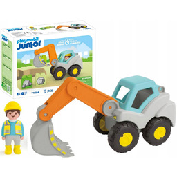 Playmobil Junior Koparka Pojazd budowlany Figurka Budowlańca 71684