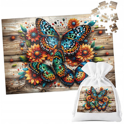 PUZZLE TRADYCYJNE - MOTYL MOTYLE ROBAK SKRZYDŁA WIOSNA