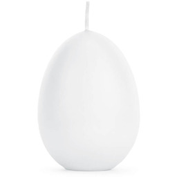 Świeca wielkanocna Jajko białe - 10 cm -