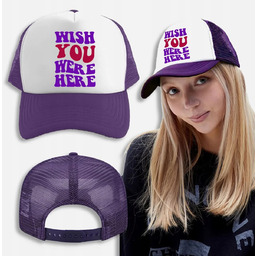 Czapka Daszek Fiolet Wiosnę WISH YOU WERE HERE