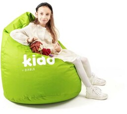 Diablo Chairs KIDO Tkanina Zielony Pufa dla dzieci
