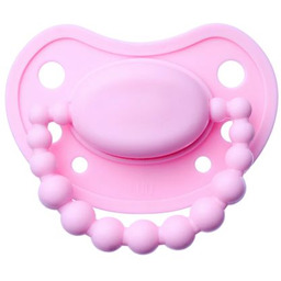 Luu Kids Smoczek silikonowy pozycjonujący 6m+ Pink a