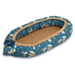 Sensillo KOKON VELVET MISIE KARMELOWY 80x45 + PODUSZKA