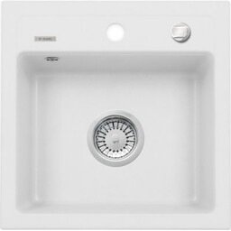 DEANTE Zlewozmywak jednokomorowy Zorba ZQZ A103 Alabaster 44x44