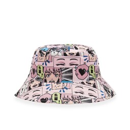 Cropp - Dwustronny kapelusz bucket hat - Różowy