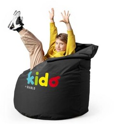 Diablo Chairs KIDO Tkanina Czarny Pufa dla dzieci