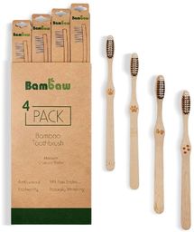 Bambusowe szczoteczki do zębów 4 szt. Bambaw -