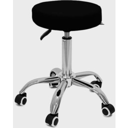 Taboret obrotowy na kółkach Aion Akito - czarny