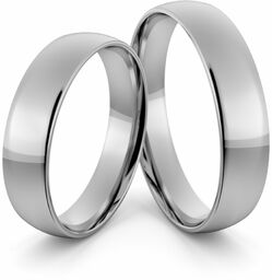 Obrączki ślubne palladowe klasyczne zaokrąglone 4.5 mm -