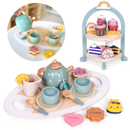 Serwis Do Herbaty Dla Dzieci Drewniany Kawa Ciastka