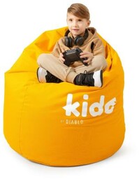 Diablo Chairs KIDO Tkanina Żółty Pufa dla dzieci