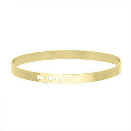 Złota obręcz minimalistyczna bransoletka do personalizacji stal szlachetna
