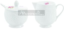 KOMPLET PORCELANOWY: CUKIERNICA I MLECZNIK Spring Time -