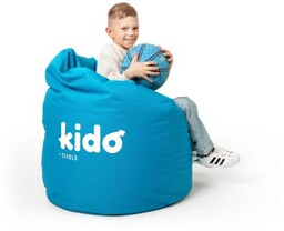 Diablo Chairs KIDO Tkanina Niebieski Pufa dla dzieci