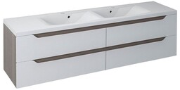 Sapho WAVE szafka umywalkowa 1797x50x478cm biała/mali wenge WA180-3021