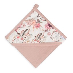 Babymatex Okrycie kąpielowe 85x85 Muslin różowe 3 ręcznik