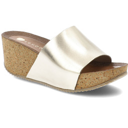 Armodo Klapki damskie, cholewka ze skóry naturalnej wsuwane