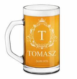 Kufel na piwo prosty z grawerem dla gentlemana