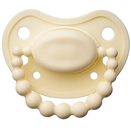 Luu Kids Smoczek silikonowy pozycjonujący 0-3m+ Creamy lemon