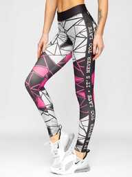 Różowe legginsy damskie Denley 20432