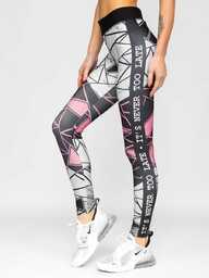Jasnoróżowe legginsy damskie Denley 20432