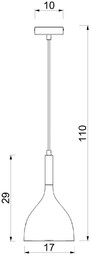 Luminex Lampa wisząca Noak, 1-punktowa, tytanowo-złota/złota, stal