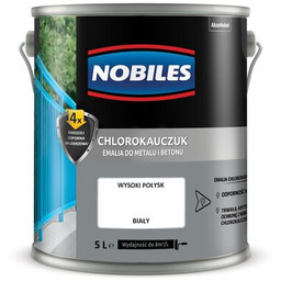 Farba chlorokauczukowa Chlorokauczuk Biały 5 l Nobiles