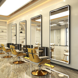 Konsola konsoleta fryzjerska barberska kosmetyczna lustro LED rama