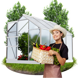Szklarnia Ogrodowa Z Poliwęglanu Domek Tunel 1,9X1,95X 3,61M2