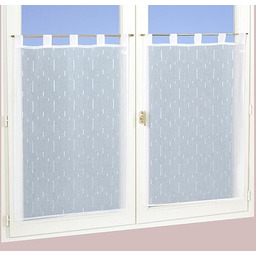 HomeMaison zazdrostki z etaminu, poliester, białe, 160 x