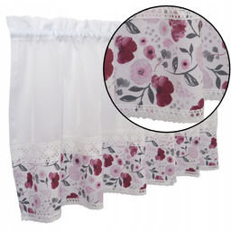 Zazdrostka firana kuchenna drobne kwiaty 300x60