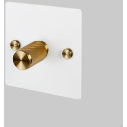 Włącznik - Premium 1G Dimmer Biały/Mosiężny [El130P] Standard