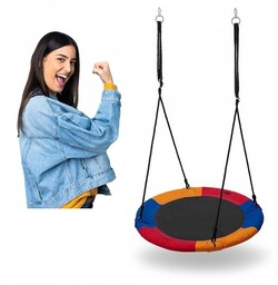 Kolorowa Huśtawka bocianie Gniazdo 150kg średnica 90cm