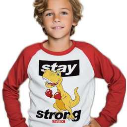 PIŻAMA DZIECIĘCA 140cm Dinozaur T-Rex Strong Wzory